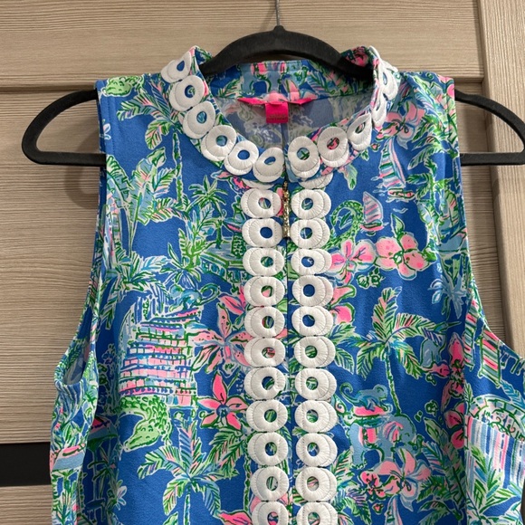 Lilly Pulitzer Jane Shift Boca Blue Beneath the Bougainvillea dress - Picture 5 of 8